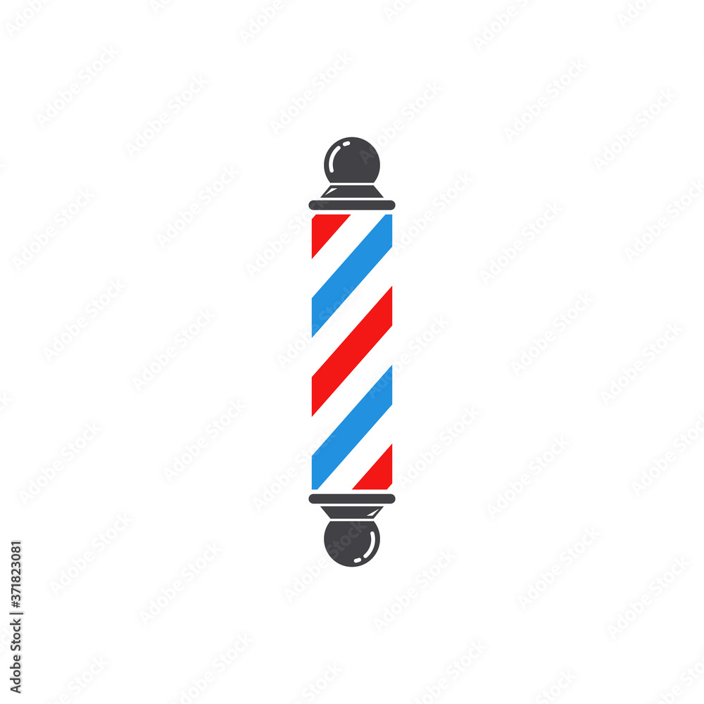 Barber shop pole. Vector on isolated white background. EPS 10. Barber shop pole. Vector on isolated white background. EPS 10.