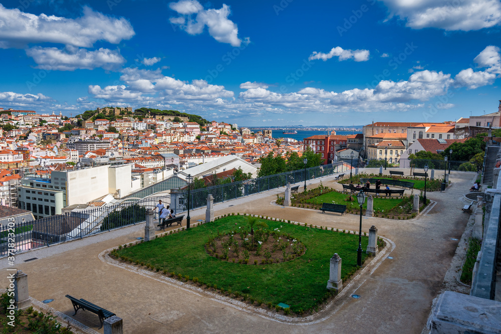 Sao Pedro de Alcantara viewpoint in Lisbon