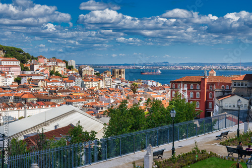 Sao Pedro de Alcantara viewpoint in Lisbon