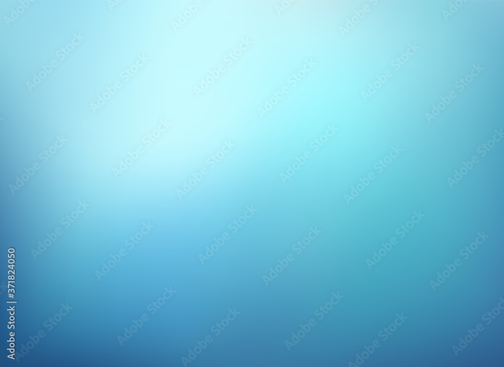 Abstract Gradient Light Blue background. Blurred aqua water backdrop. Vector illustration for your graphic design, banner, winter, summer, aqua poste or website - obrazy, fototapety, plakaty 