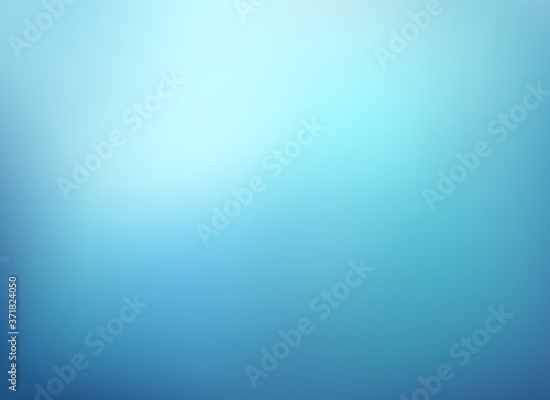 Abstract Gradient Light Blue background. Blurred aqua water backdrop. Vector illustration for your graphic design, banner, winter, summer, aqua poste or website