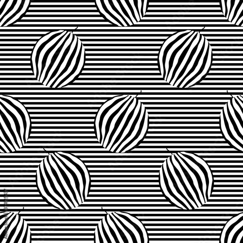 Watermelons striped seamless pattern.