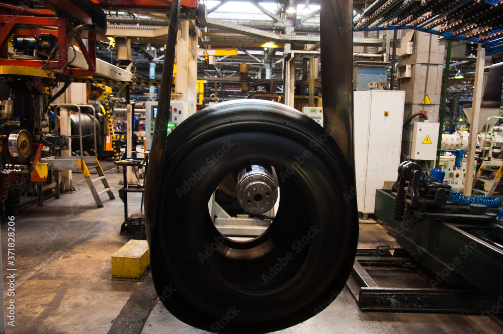 Fototapeta premium Manufacture of tires