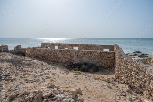 An abandoned fishing village located in Al Jumail, Ruwais north of Doha, Qatar. photo