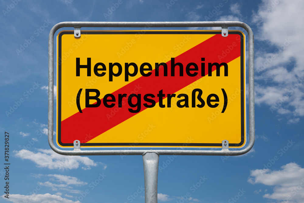 Ortstafel Heppenheim (Bergstraße)
