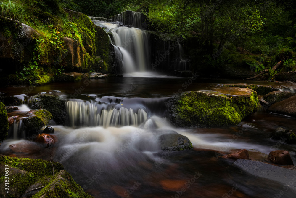 Waterfalls of Blaen y Glyn 
One of the many closely connected waterfalls at Blaen y Glyn, near Merthyr Tydfil in the South Wales valleys, UK