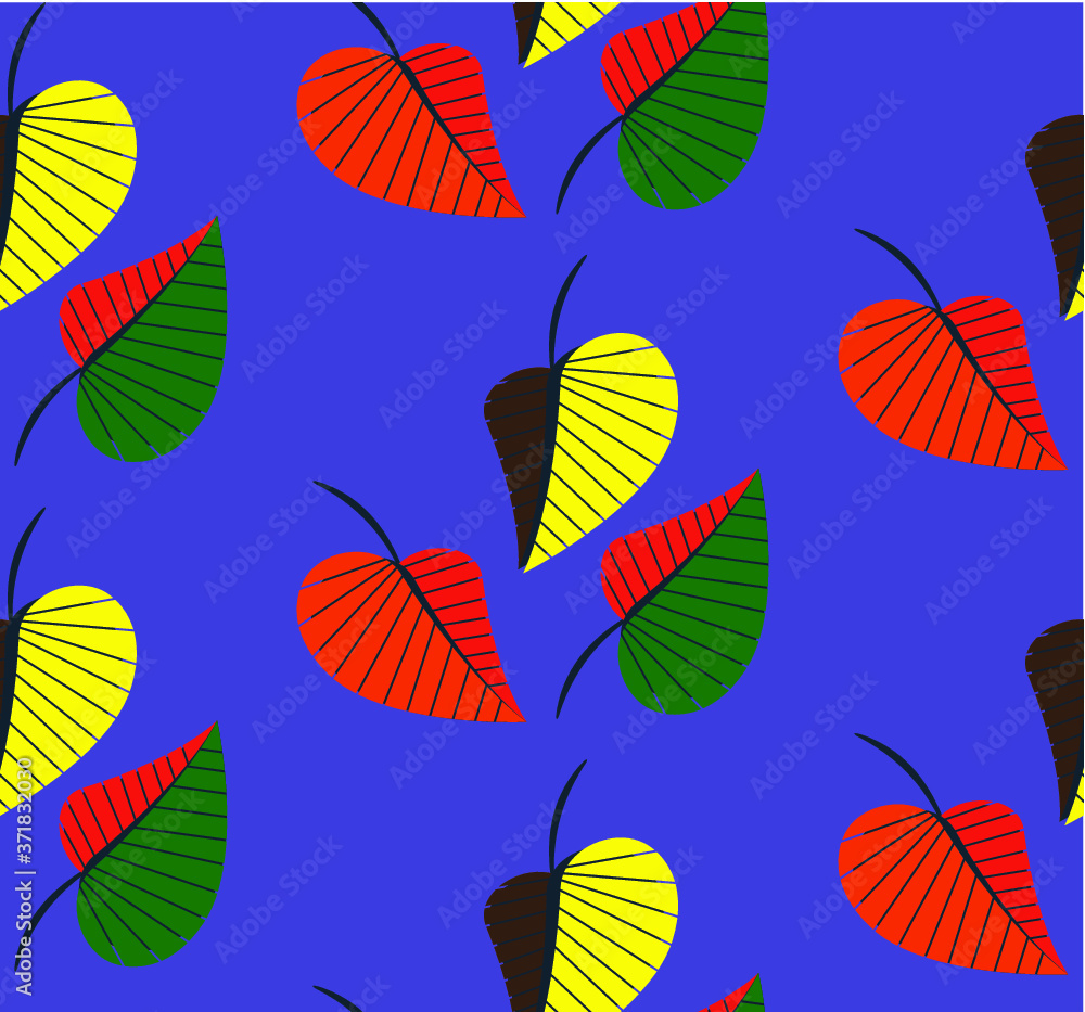 Tree leaves seamless pattern. Tree leaves seamless pattern.