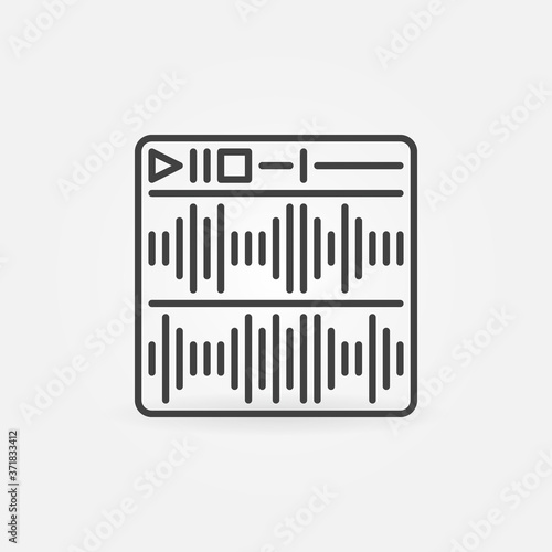 Sound Editing outline vector concept icon or design element