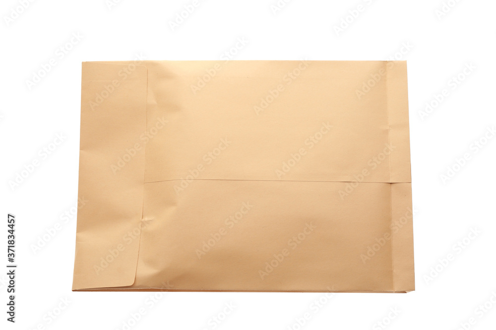 Kraft paper envelope isolated on white. Mail service Kraft paper envelope isolated on white. Mail service