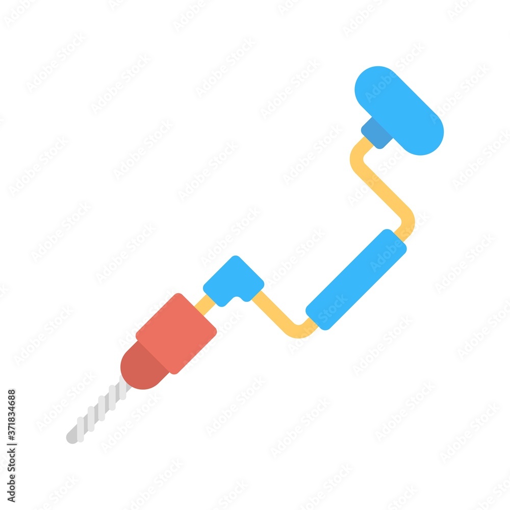 Manual drill icon - vector illustration. Construction tool sign. Manual drill icon - vector illustration. Construction tool sign.