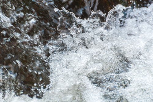 running fresh water in a river