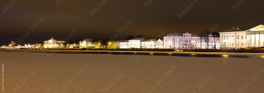 night view of the city of St Petersburg - Russia night view of the city of St Petersburg - Russia