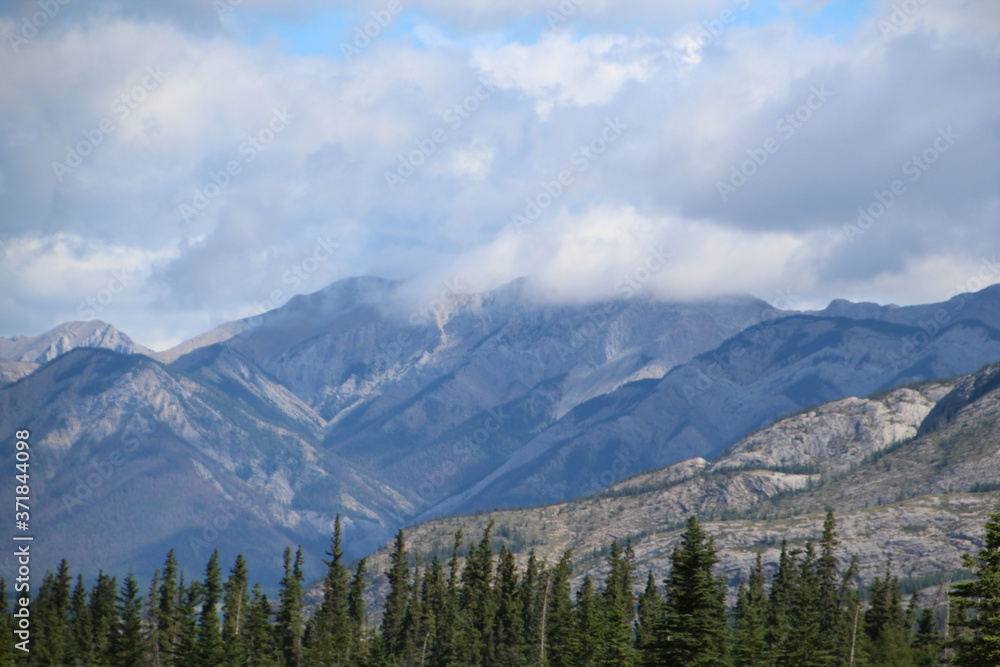 Clouds Dancing With The Mountains, Jasper National Park, Alberta