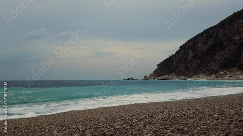 Adriatic Sea Big Waves Before Storm, Perazica Do, Montenegro photo