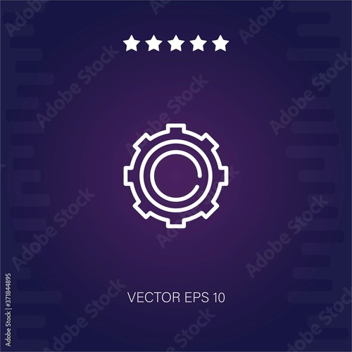 gear vector icon modern illustration