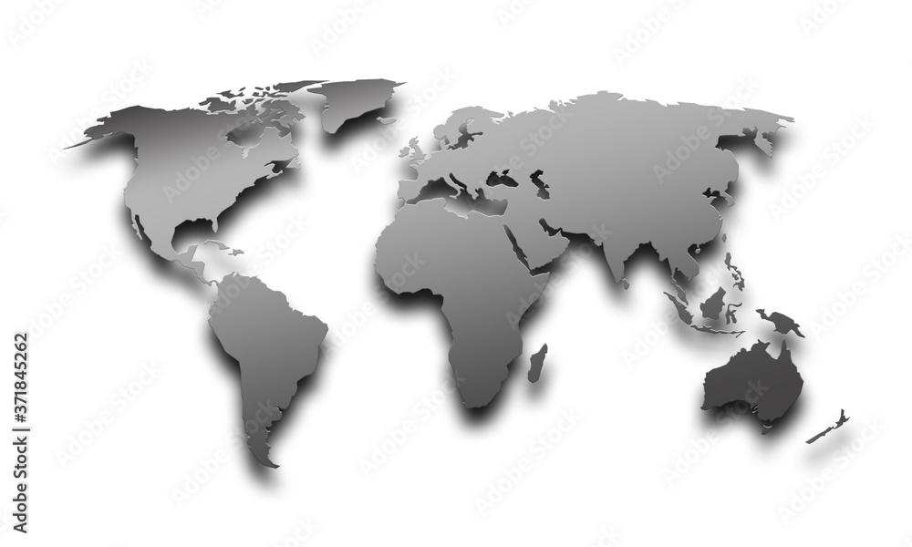 Abstract gray blank world map.
Abstract gray blank world map.