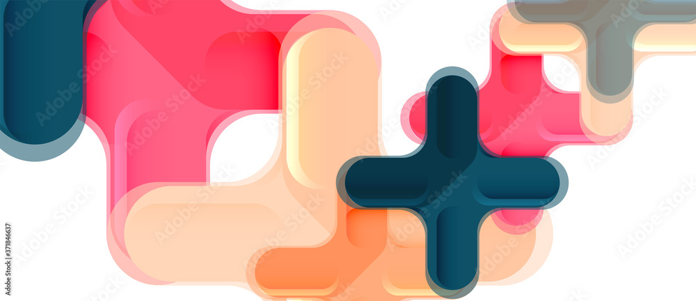 Glossy multicolored plastic style cross composition, x shape design, techno geometric modern abstract background. Trendy abstract layout template Glossy multicolored plastic style cross composition, x shape design, techno geometric modern abstract background. Trendy abstract layout template