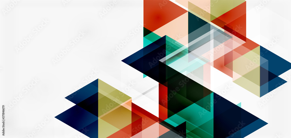Geometric abstract background, mosaic triangle and hexagon shapes. Trendy abstract layout template for business or technology presentation, internet poster or web brochure cover, wallpaper Geometric abstract background, mosaic triangle and hexagon shapes. Trendy abstract layout template for business or technology presentation, internet poster or web brochure cover, wallpaper