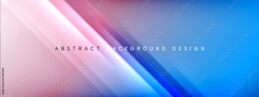 Motion concept neon shiny lines on liquid color gradients abstract backgrounds. Dynamic shadows and lights templates for text