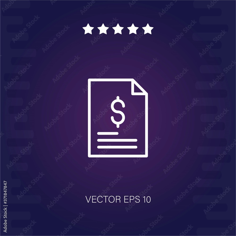 invoice vector icon modern illustration invoice vector icon modern illustration