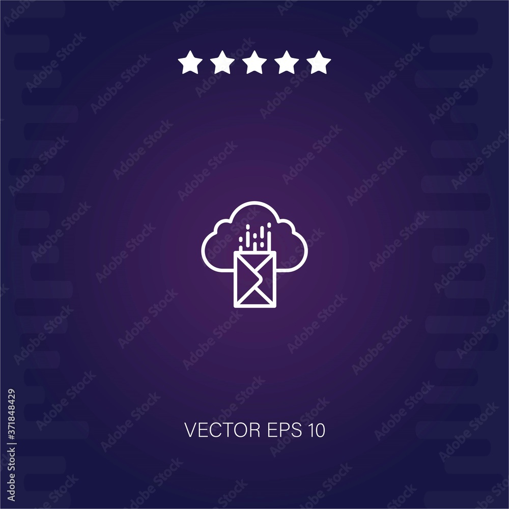 cloud computing vector icon modern illustration cloud computing vector icon modern illustration