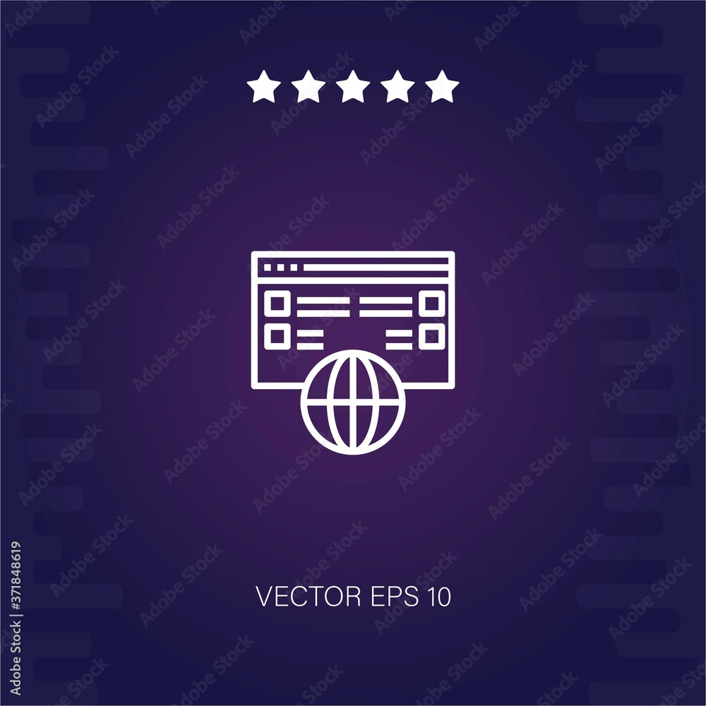 domain registration vector icon modern illustration domain registration vector icon modern illustration