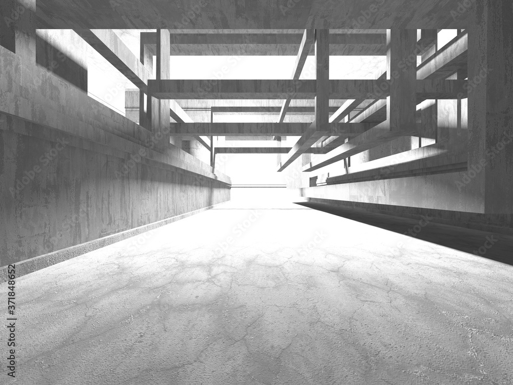 Dark Concrete Wall Architecture. Empty Room Dark Concrete Wall Architecture. Empty Room