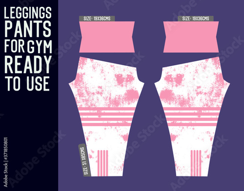 fitness leggings pants vector with mold and ready to use 