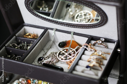 jewellery box with women rings