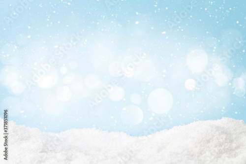 Christmas greeting card with snow © karandaev