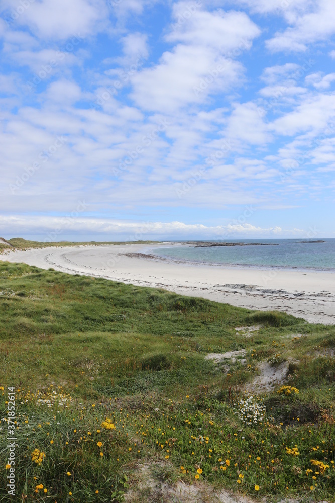 beach and sea, north uist, outer hebrides, scotland