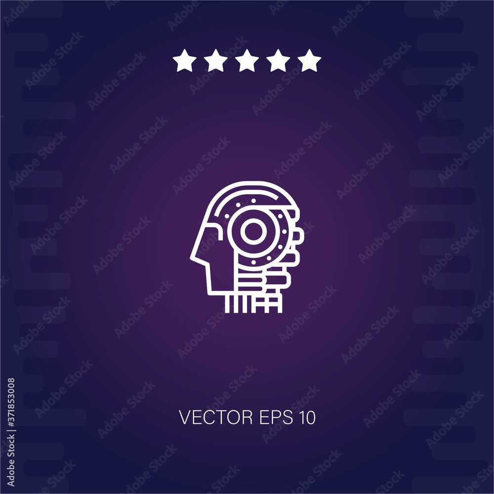 artificial intelligence vector icon modern illustration artificial intelligence vector icon modern illustration