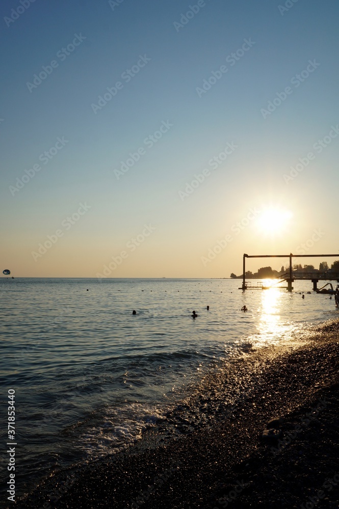 sunset on the beach