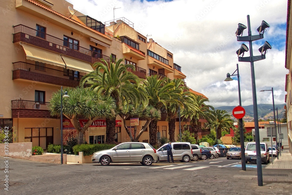 streets with historic buildings on the Spanish Canary Island Tenerife in the former capital of San Cristóbal de La Laguna