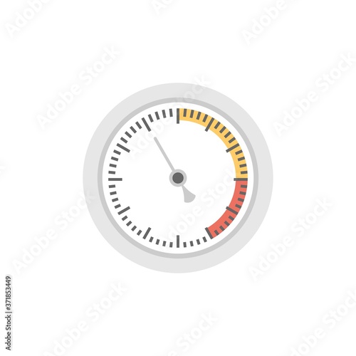 Gauge to measure pressure or speed icon - vector illustration.