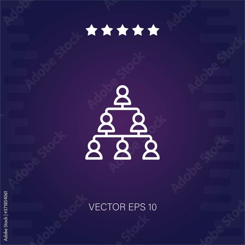 hierarchical structure vector icon modern illustration