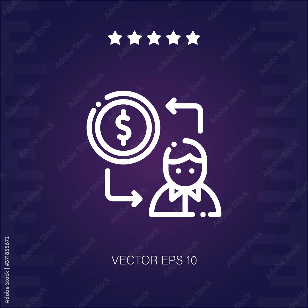 salary vector icon modern illustration salary vector icon modern illustration