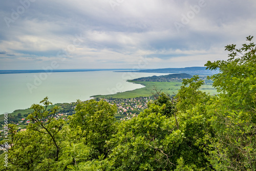 View from Hill Badacsony at Lake Balaton