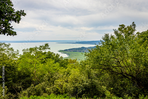 View from Hill Badacsony at Lake Balaton