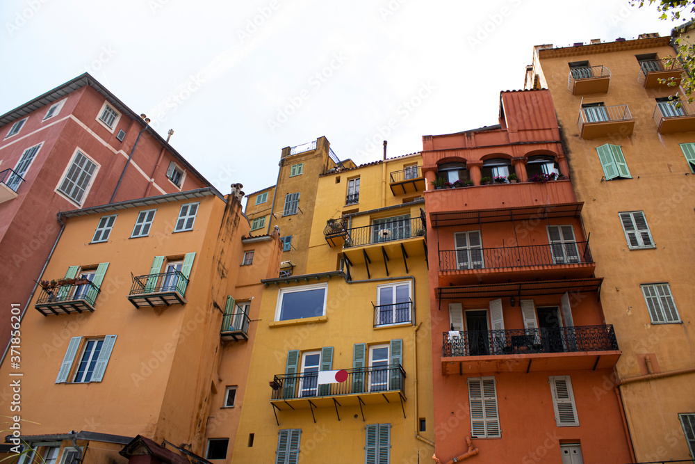 Old houses in Menton France