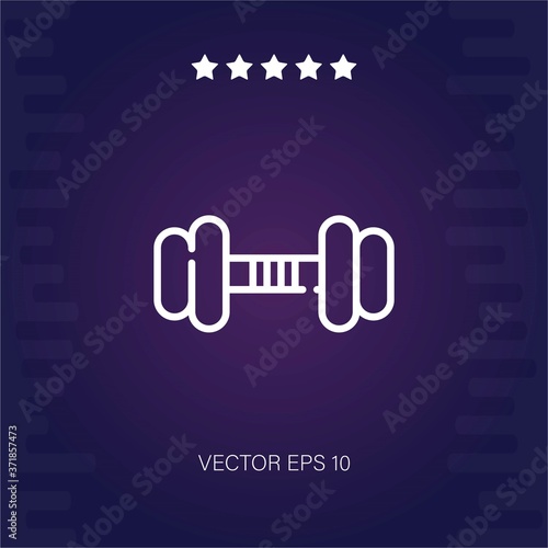 dumbbell vector icon modern illustration