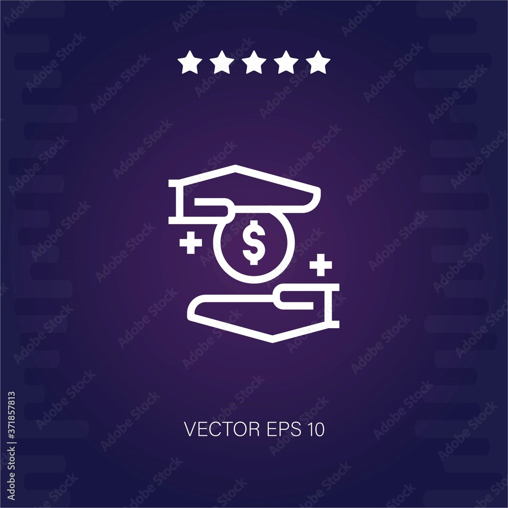 pay vector icon modern illustration