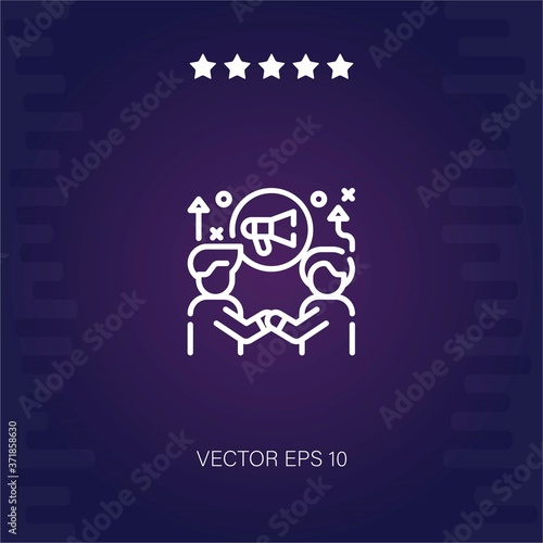 partner vector icon modern illustration