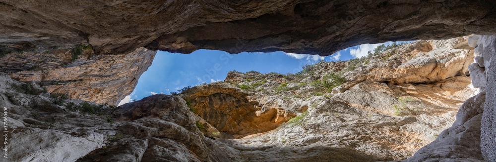 Panoramic canyon view of Gola di Gorropu, Sardinia, Italy 3
