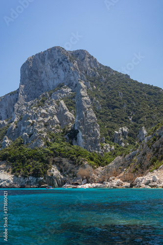 View of Coast and the Tyrrhenian Sea at Gennargentu National Park, Sardinia, Italy 2