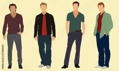Fashionable Young Adult Males
