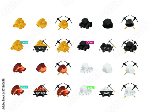 Gold,Iron ore,coal,salt 