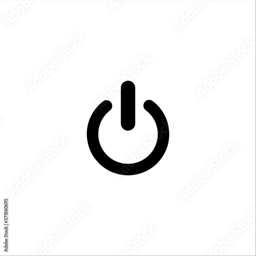 Power icon on white background. on off button