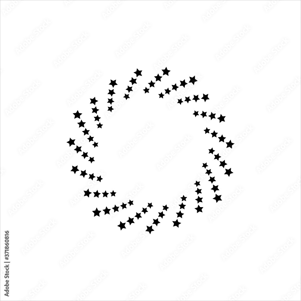 Fototapeta premium Black vector tiny squares in circle form. Geometric art