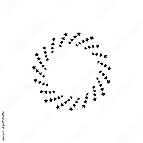 Black vector tiny squares in circle form. Geometric art